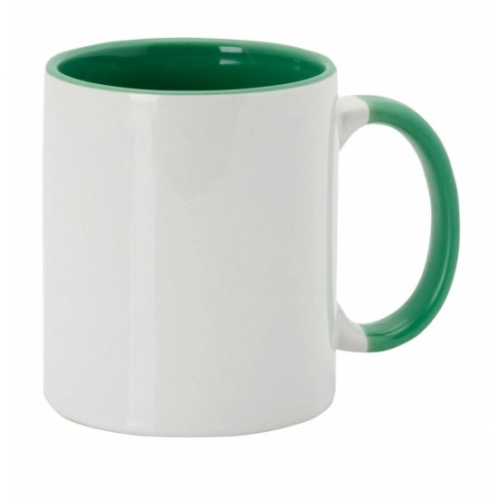 Кружка керамічна 350 мл, колір зелений - V9504-06