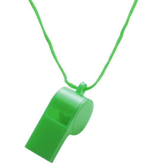 Свисток з шейним шнуром, колір зелений - V9666-06