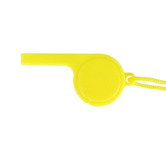 Свисток з шейним шнуром, колір жовтий - V9666-08