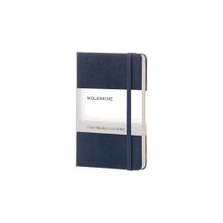 Блокнот в лінію А6 Voyager Moleskine, тверда обкладинка, колір темно-синій - VM201-27